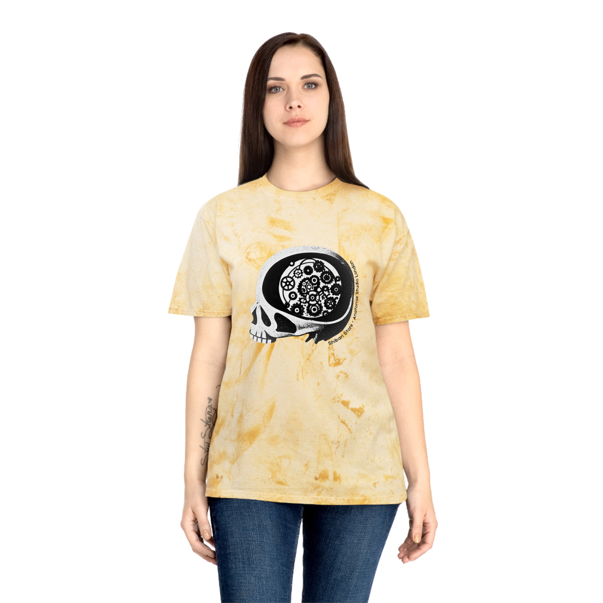 Official Shibari Store x Anatomie Studio Skull Logo - Tie-Dye Unisex Tee