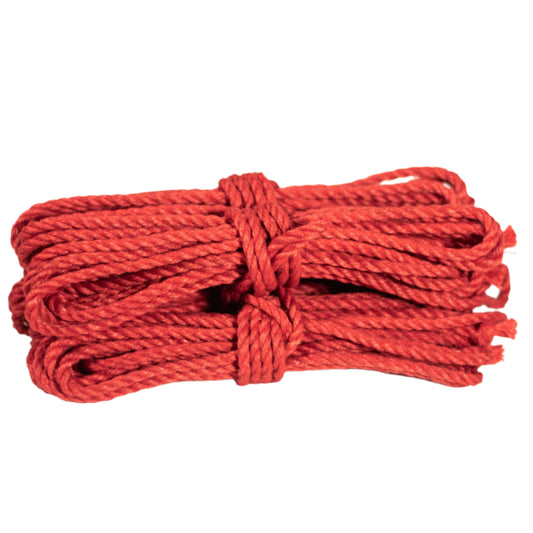 Treated Rope - 6mm Anatomie Red Jute Rope Shibari Rope Bundle of 4 